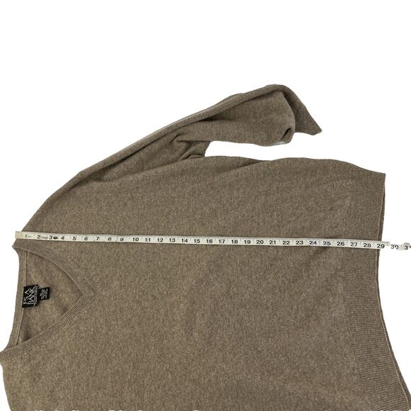 Mens Jos. A. Bank 100% Cashmere V-Neck Sweater Size XL Beige - Picture 4 of 8